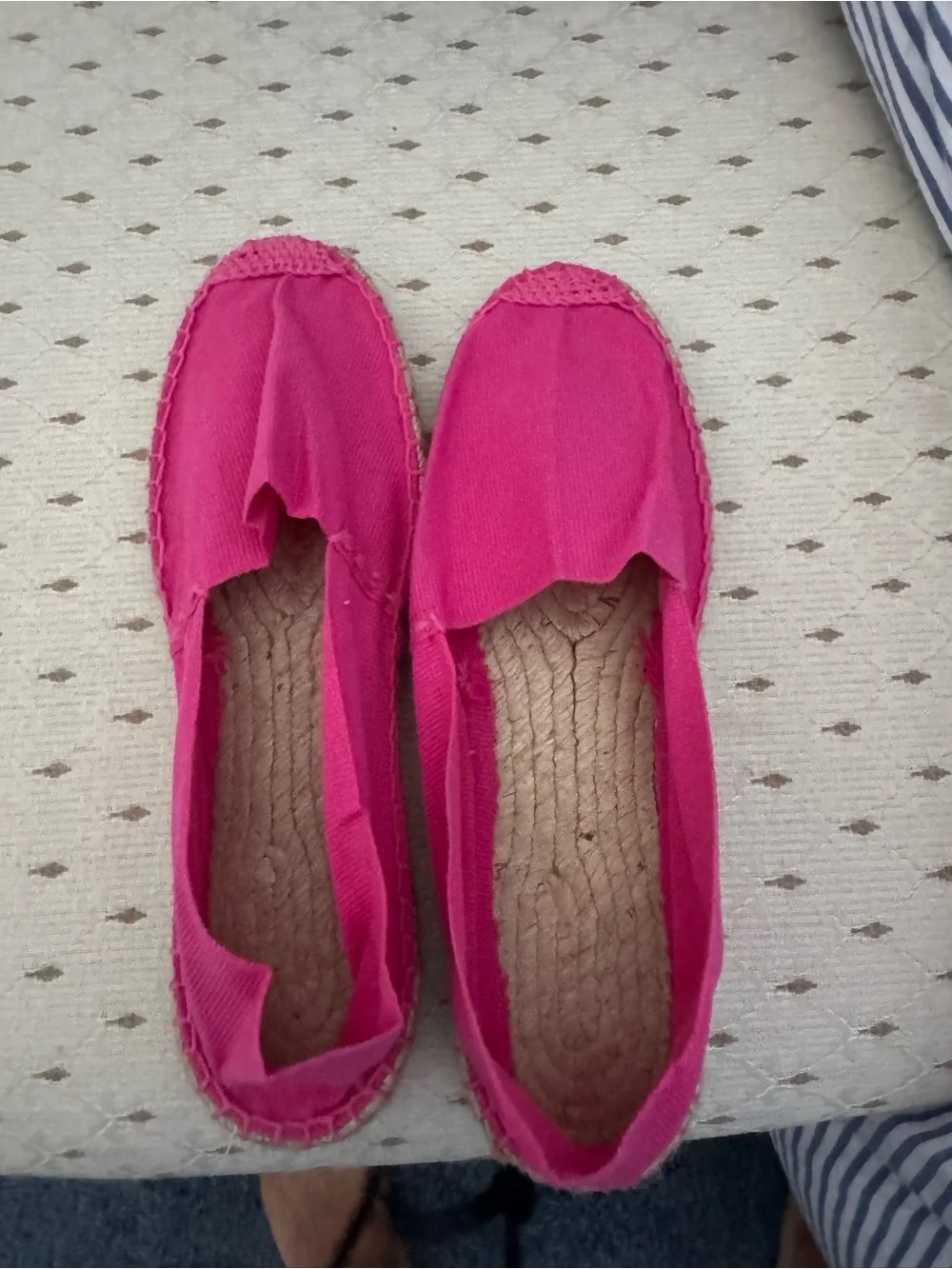 Women's Hot Pink Canvas Espadrilles